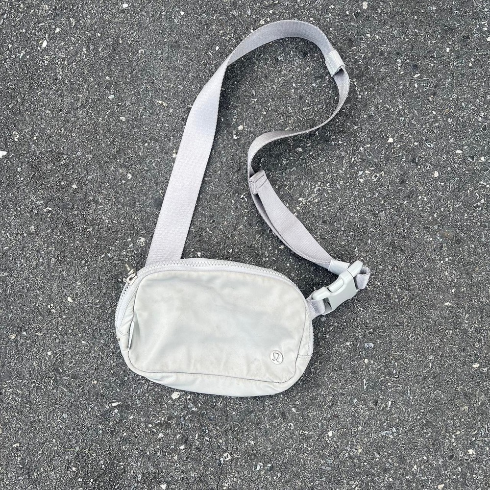 Lululemon belt bag light grey